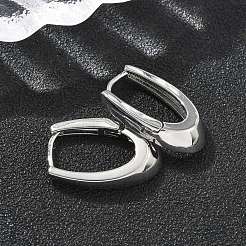 Orecchini a cerchio in ottone a forma di U&nbsp;EJEW-D320-14P