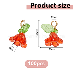 100pcs breloques acryliques transparentes&nbsp;PALLOY-DC00041