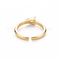 Anneaux de manchette en laiton émaillé&nbsp;RJEW-T016-27G-NF