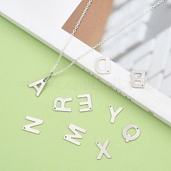 Anlaufgeschützte Alphabet-Anhänger aus Edelstahl 304&nbsp;STAS-O073-01