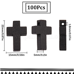 100 pièces pendentifs en bois&nbsp;WOOD-SC0001-50C