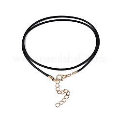 Gewachsene Schnur Halskettenherstellung mit  Zubehör aus Eisen&nbsp;NJEW-R229-1.5mm-G