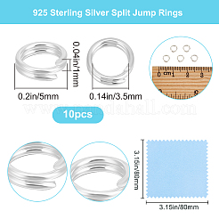 10 pz. 925 anelli divisi in argento sterling&nbsp;STER-BBC0007-85A