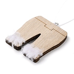 Decoraciones colgantes de madera sin terminar de navidad&nbsp;WOOD-D026-01E
