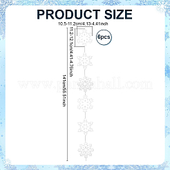 6 Stück hängende Papierbanner mit Schneeflocken&nbsp;DIY-ME0001-95