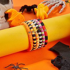 Handgemachte Heishi-Perlen-Stretch-Armbänder aus Fimo&nbsp;BJEW-JB05902-10