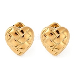 Boucles d'oreilles à tige texturées en acier inoxydable 304&nbsp;EJEW-G423-28B-G