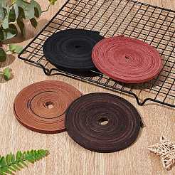 Cordon plat en cuir de vachette&nbsp;NCOR-WH0002-01A