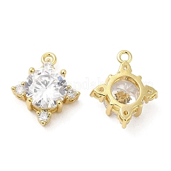 Pendentifs en laiton zircon cubique pavé&nbsp;KK-Z028-10G