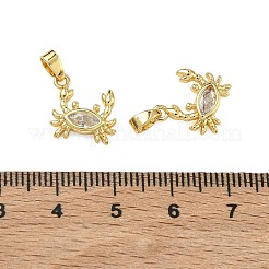 Pendentifs en laiton zircon cubique transparent&nbsp;KK-A294-15G