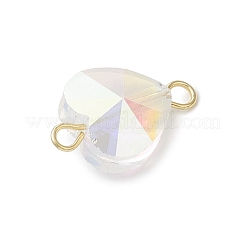 Breloques connecteurs en verre transparent à facettes&nbsp;PALLOY-JF04115-01