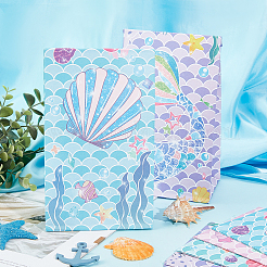 12 pz 4 stili sacchetti di carta a tema oceano&nbsp;AJEW-WH0283-19