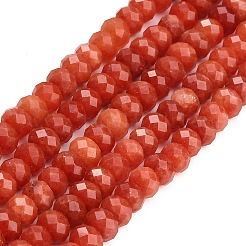 Fili di perle sfaccettate di giada bianca naturale tinta&nbsp;GG-CBAE966-01A-B
