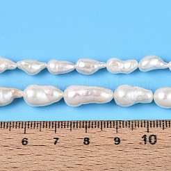 Natürliche Barock Keshi Perlen Stränge&nbsp;PEAR-S020-F14-03