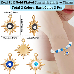 9 colgante de acero inoxidable 304 chapado en oro real de 3 quilates en 18 colores.&nbsp;STAS-BBC0003-48