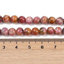 Chapelets de perles en rhodonite naturelle&nbsp;G-G206-A02-6mm