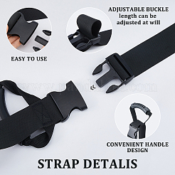 Sangle de rangement résistante en nylon et PVC avec poignée de transport&nbsp;AJEW-WH0609-762B