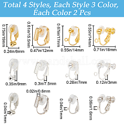 24 paio di orecchini a clip in ottone in 12 stili&nbsp;KK-SP0001-29
