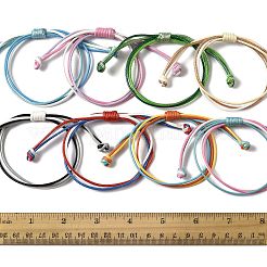 8 Stück 8 Farben koreanische gewachste Polyesterschnur geflochtene Perlenarmbänder&nbsp;BJEW-FS00024