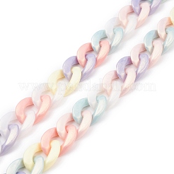 Spritzlackierte Panzerketten aus Acryl&nbsp;AJEW-JB01086