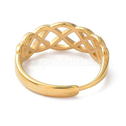 Placcatura ionica (ip) 304 acciaio inossidabile cavo nodo del marinaio anelli regolabili&nbsp;RJEW-D006-28G