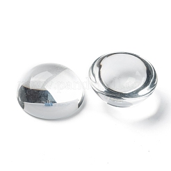Demi transparente cabochons de verre ronde&nbsp;X-GGLA-R027-30mm