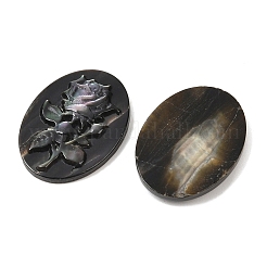 Natürliche schwarze Lippenmuschel geschnitzte Cabochons&nbsp;SSHEL-B006-08