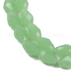 Galvanisierte imitatorische Jade Glasperlen Stränge&nbsp;EGLA-N013-J8mm-D04