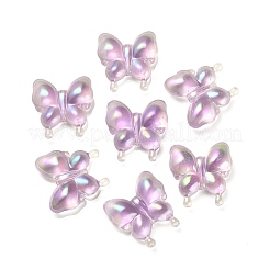 Placage uv lumineux perles acryliques irisées arc-en-ciel&nbsp;LS-OACR-F006-03D