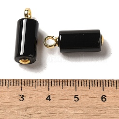 Anhänger aus natürlichem schwarzem Onyx (gefärbt und erhitzt)&nbsp;FIND-C046-18B-G