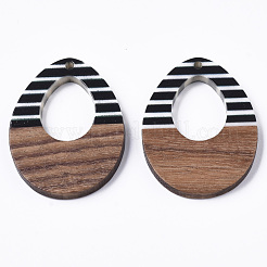 Colgantes de resina y madera de nogal&nbsp;X-RESI-T035-13