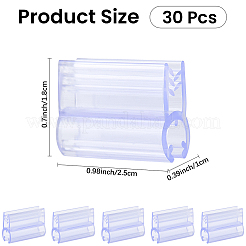 30 pince mémo en plastique PVC&nbsp;AJEW-CP0011-38