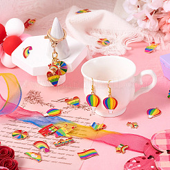 26 colgante de aleación de esmalte con orgullo de colores del arcoíris de 13 estilos&nbsp;ENAM-TA0001-88