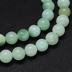 Natürliche myanmarische Jade / Burmese Jade runde Perlenstränge&nbsp;G-O087-12-4mm