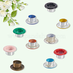 200 jeu de 10 œillets en fer de couleurs assorties&nbsp;SCRA-GF0001-10B-03