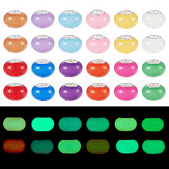60 Stück 12 Farben leuchtende europäische Acrylperlen&nbsp;LACR-TA0001-06