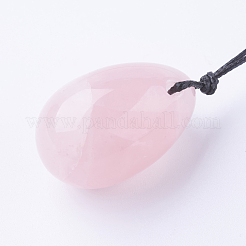 Diy naturelle quartz rose pendentif colliers faisant&nbsp;NJEW-P201-01