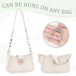 Rallonges de sangle de sac à main en alliage d'émail et de résine et de strass&nbsp;FIND-AB00037-01