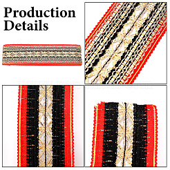 Ruban polyester style ethnique 10 yards pour décoration couture&nbsp;OCOR-CY0001-86A