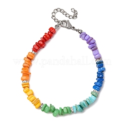 Nuggets gefärbte natürliche Süßwassermuschelperlen-Armbänder und Halsketten-Sets&nbsp;SJEW-JS01360