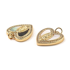 Zirconi in ottone con pendenti a conchiglia&nbsp;KK-K342-03G