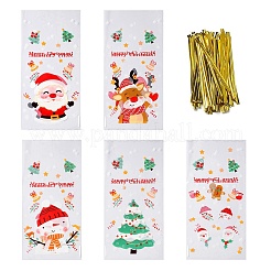 Selbstklebende Plastiktüte zum Backen mit Weihnachtsmotiv&nbsp;ABAG-F006-03
