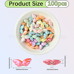 100 Stück undurchsichtige UV-beschichtete Acrylperlen&nbsp;PACR-PA0001-01