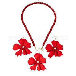 Schmuckset mit Blumenanhänger aus Legierung&nbsp;FS-WG6F8AE-01