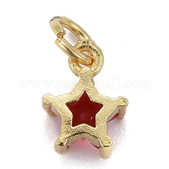 Colgante micropavé cubic zirconia de latón&nbsp;KK-P192-10-G01