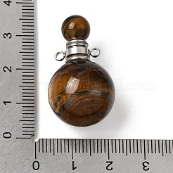 Colgantes de botella de perfume de ojo de tigre natural&nbsp;GG-CBA7610-02P-05