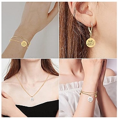 2 pièces 2 couleurs pendentifs en acier inoxydable&nbsp;STAS-YW0011-15