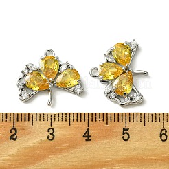 Echte platinierte Messinganhänger&nbsp;KK-D092-01P-01