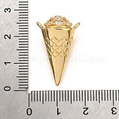 Ottone micro spianare pendenti zirconi&nbsp;KK-K401-24G