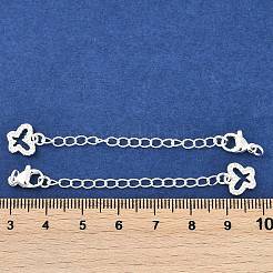 Estremità in micro pavé di zirconi cubici in ottone con catene&nbsp;KK-U043-01S